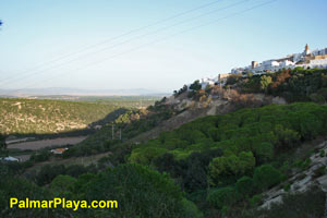 Vista de las murallas de Vejer